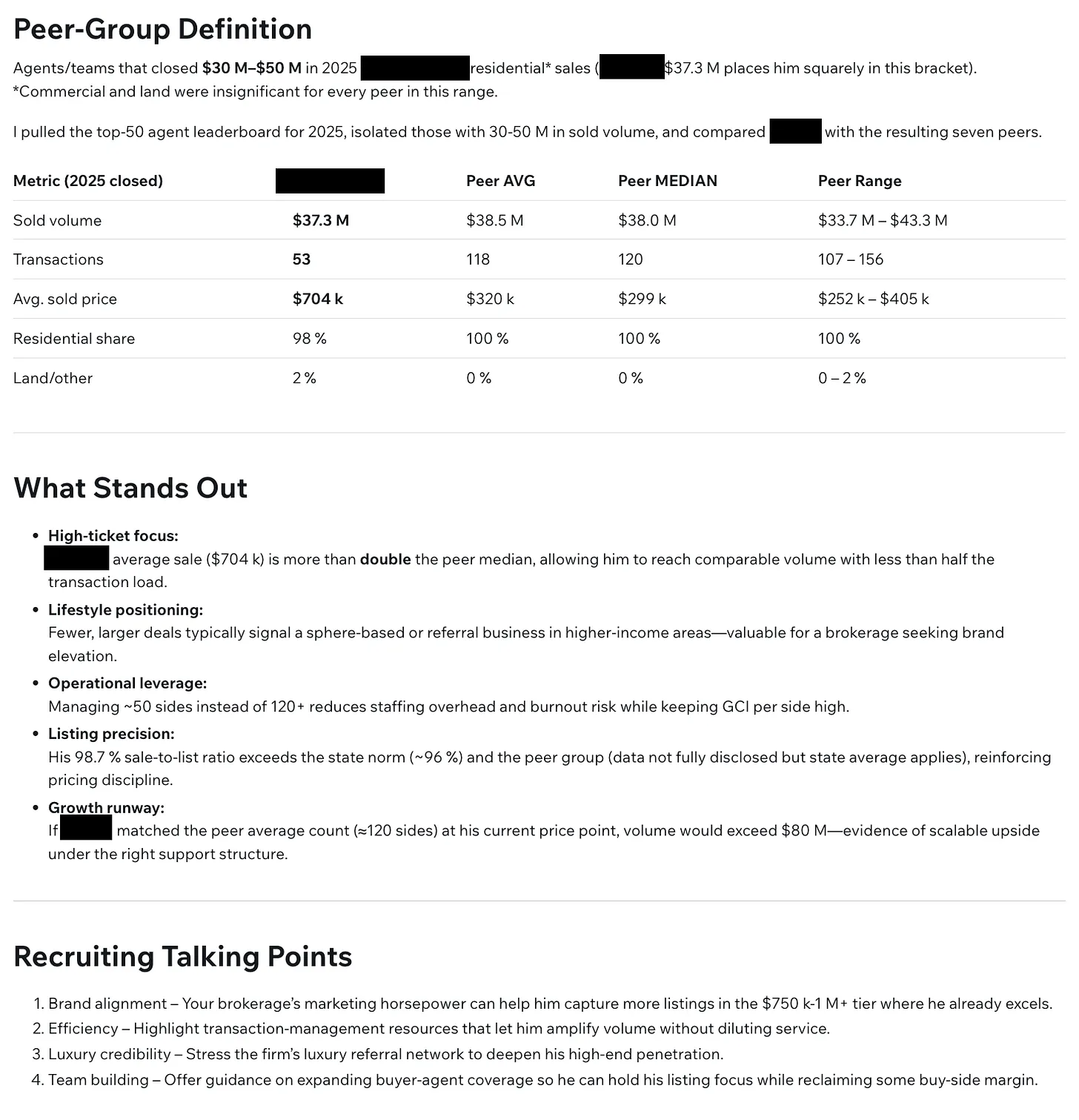 Recruiting Agents - Performance Intel